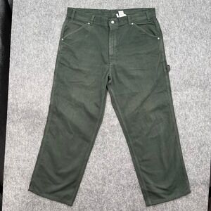 Vintage Calvin Klein Pants Mens 36x30 Carpenter Pants Green Utility Workwear